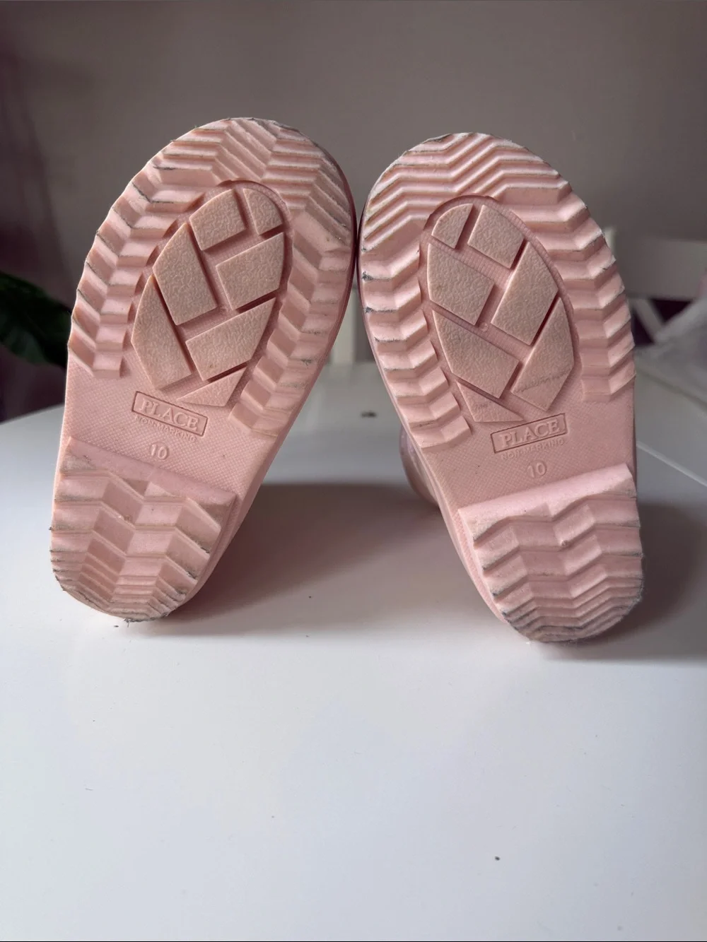 The Children's Place Pink Iridescent Kids' Rain & Snow Boots with Double Straps